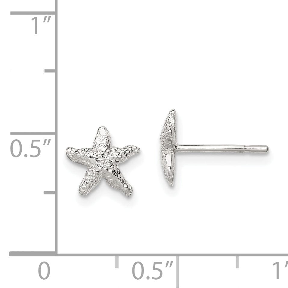 Sterling Silver Starfish Mini Post Earrings