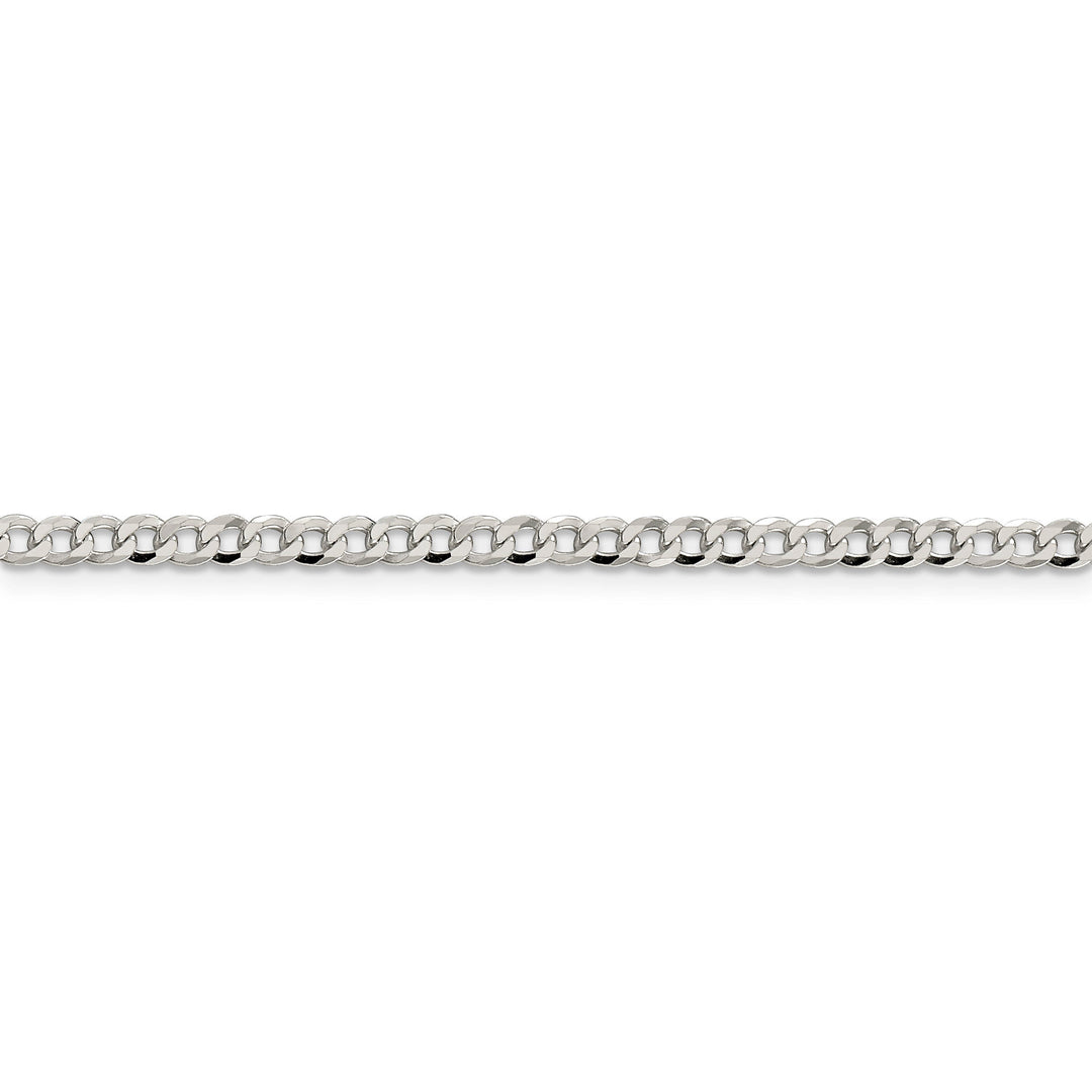 Silver 3.20-mm Solid Beveled Link Curb Chain