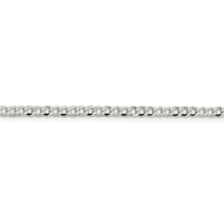 Silver 3.20-mm Solid Beveled Link Curb Chain