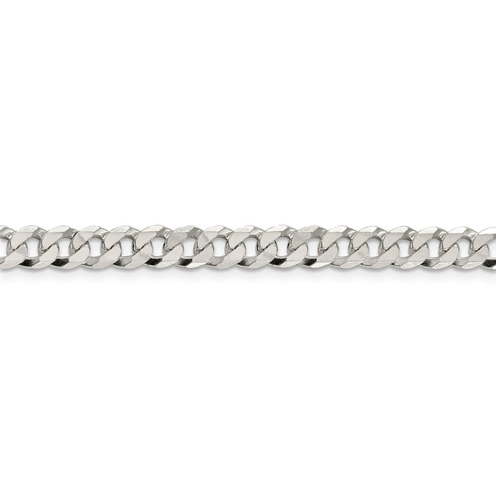 Silver 5.50-mm Solid Beveled Link Curb Chain