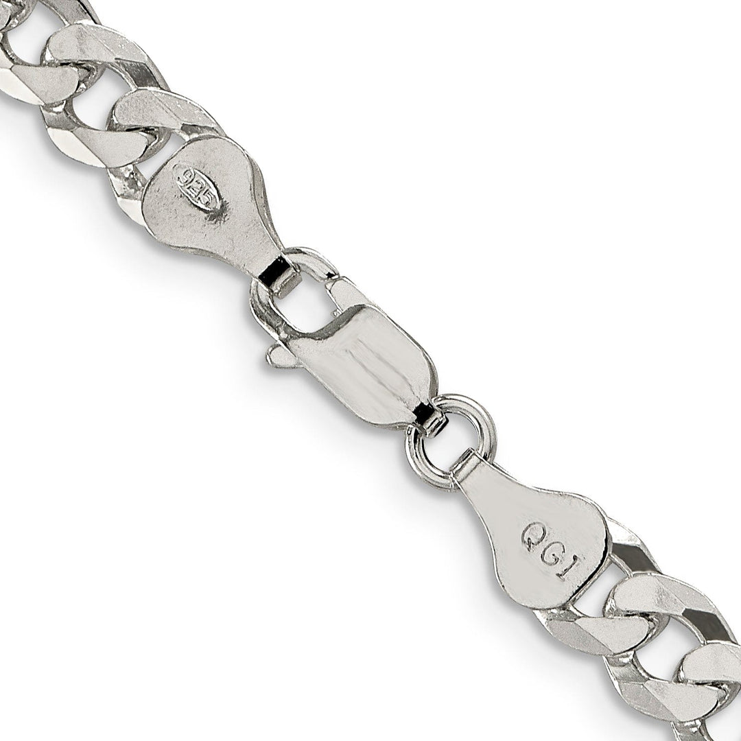 Silver 5.50-mm Solid Beveled Link Curb Chain