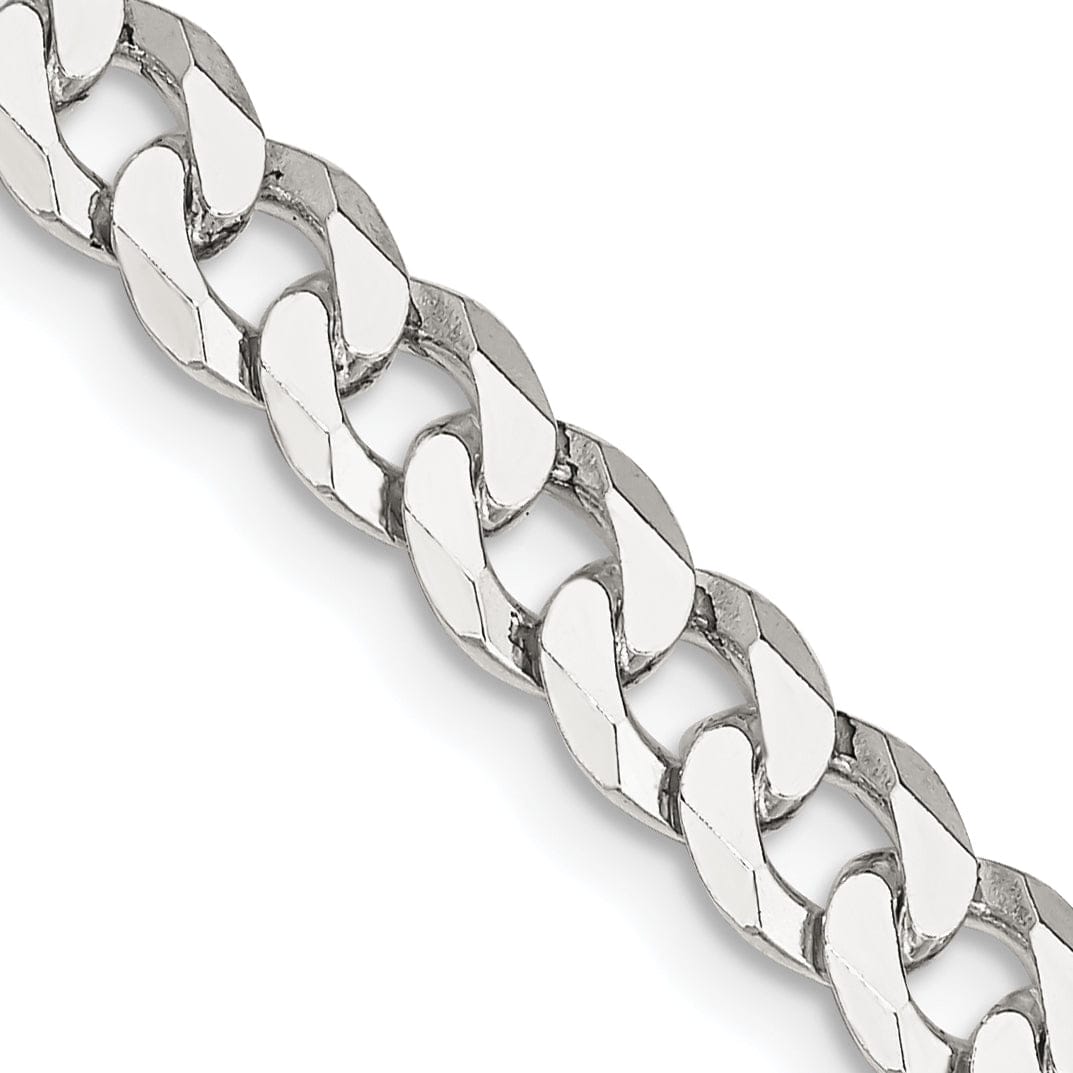 Silver 5.50-mm Solid Beveled Link Curb Chain