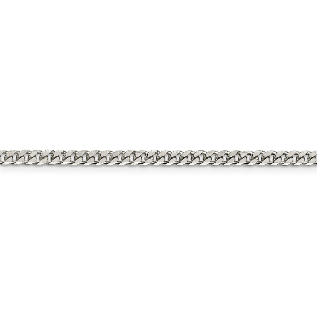 Silver Polished 3.15-mm Solid Curb Link Chain