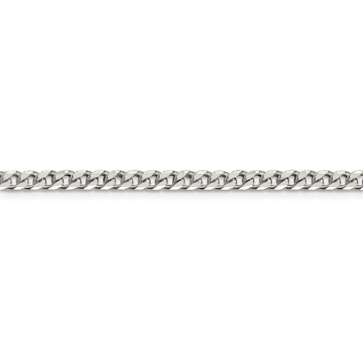 Silver Polished 3.50-mm Solid Curb Link Chain