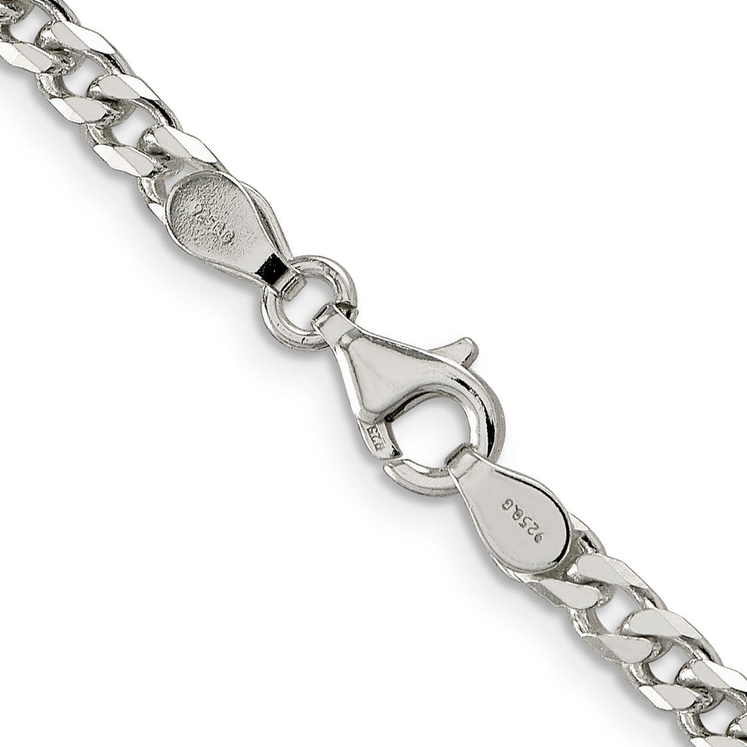 Silver Polished 3.50-mm Solid Curb Link Chain