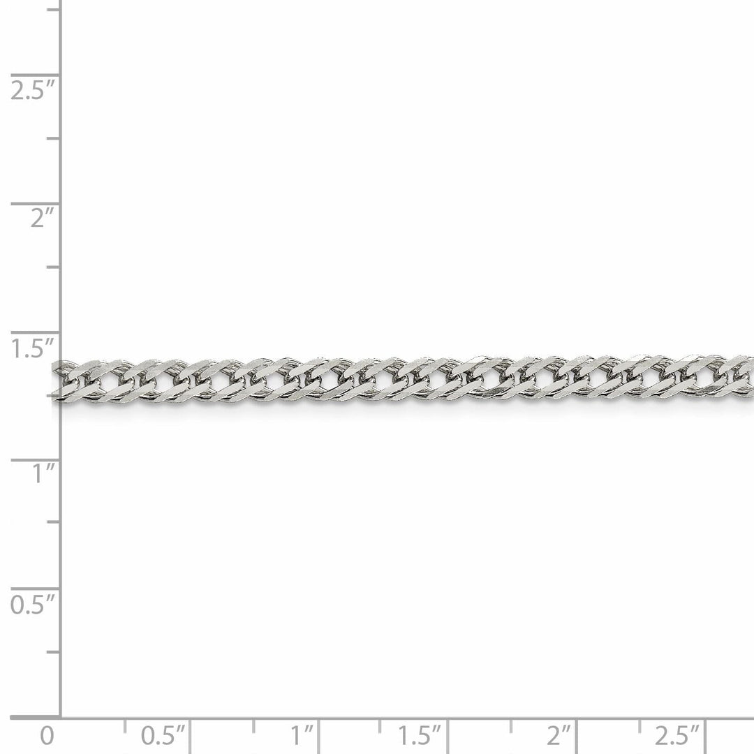 Silver 4.25-mm Double 6 Side Flat Fancy Chain