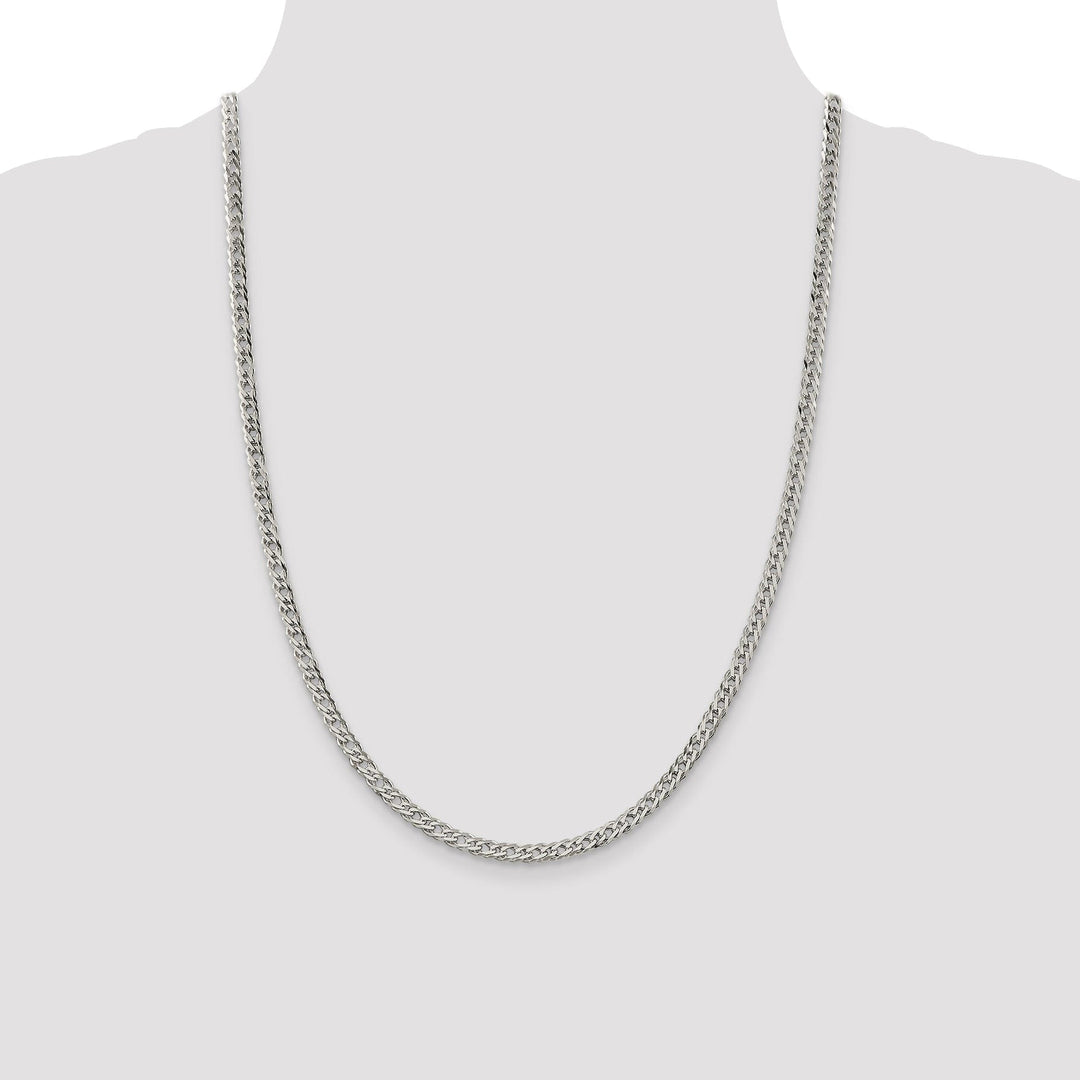 Silver 4.25-mm Double 6 Side Flat Fancy Chain