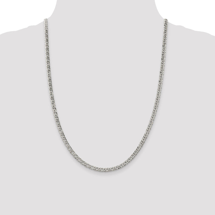 Silver 4.25-mm Double 6 Side Flat Fancy Chain