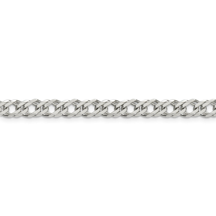 Silver 5.25-mm Double 6 Side Flat Fancy Chain