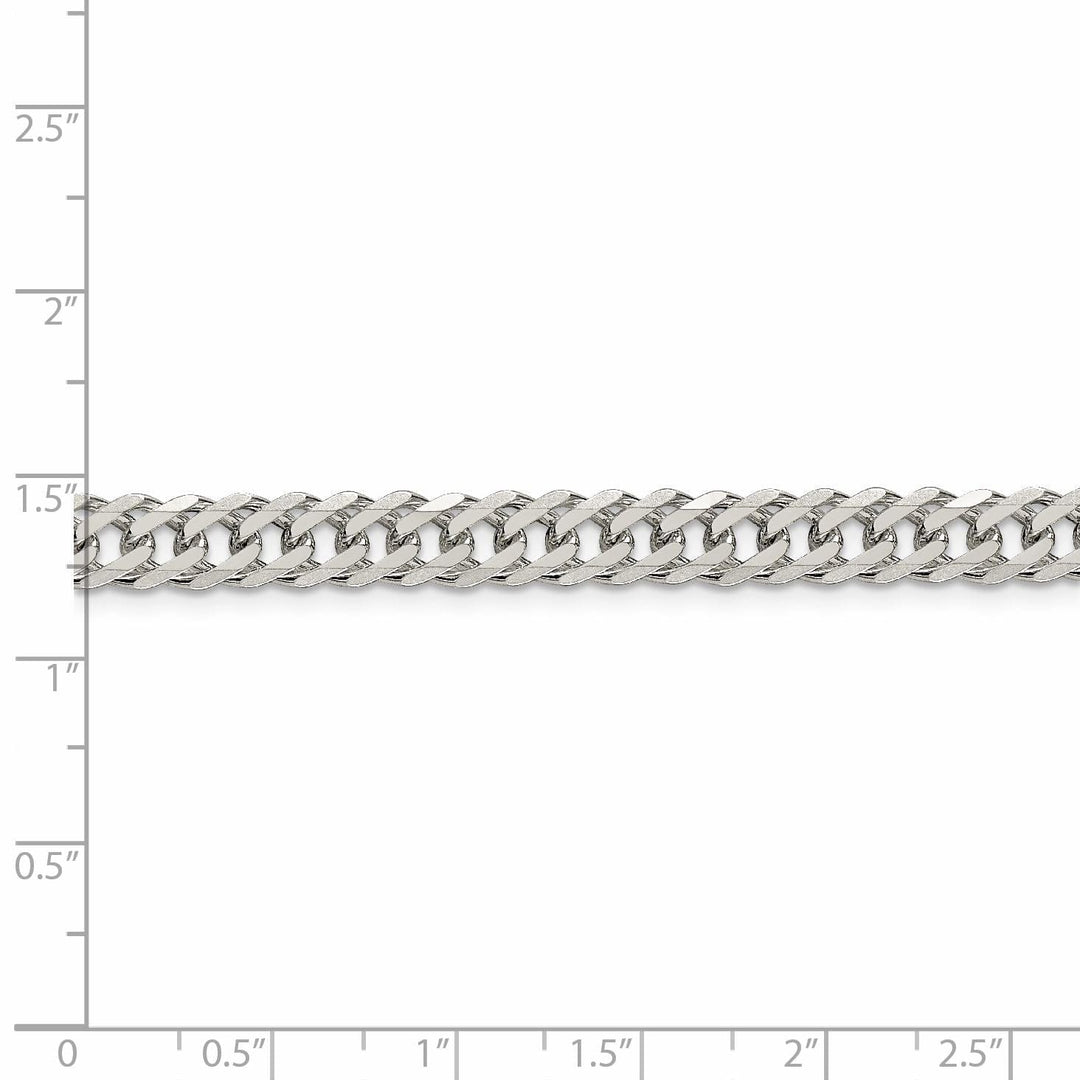 Silver 6.25-mm Double 6 Side Flat Fancy Chain