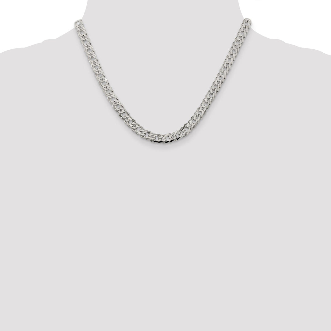 Silver 6.25-mm Double 6 Side Flat Fancy Chain