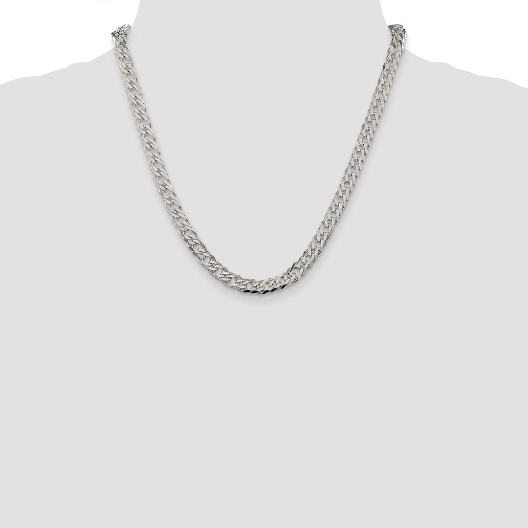 Silver 6.25-mm Double 6 Side Flat Fancy Chain