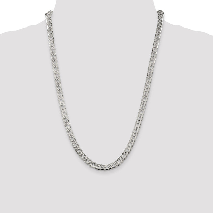 Silver 6.25-mm Double 6 Side Flat Fancy Chain