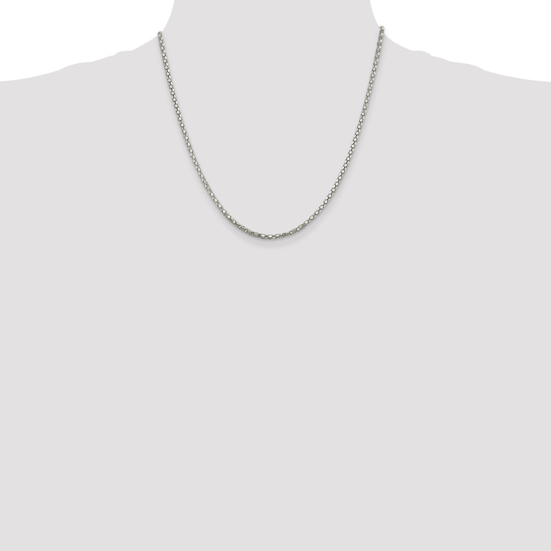 Sterling Silver Polished 2.50-mm Popcorn Chain