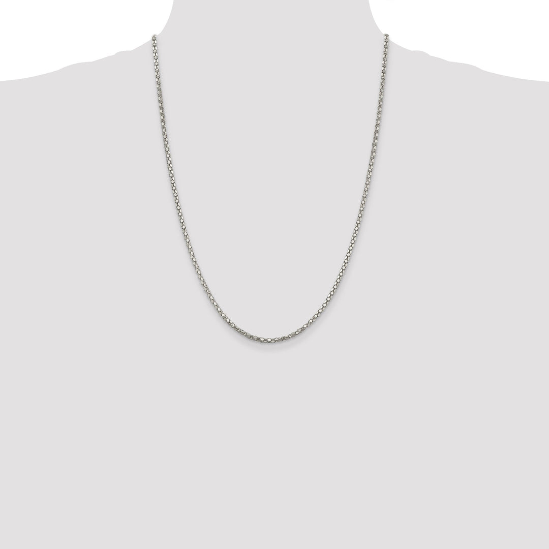 Sterling Silver Polished 2.50-mm Popcorn Chain