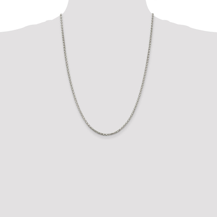 Sterling Silver Polished 2.50-mm Popcorn Chain