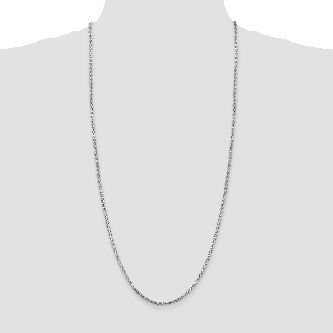 Sterling Silver Polished 2.50-mm Popcorn Chain