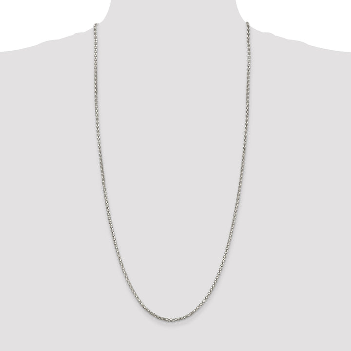 Sterling Silver Polished 2.50-mm Popcorn Chain