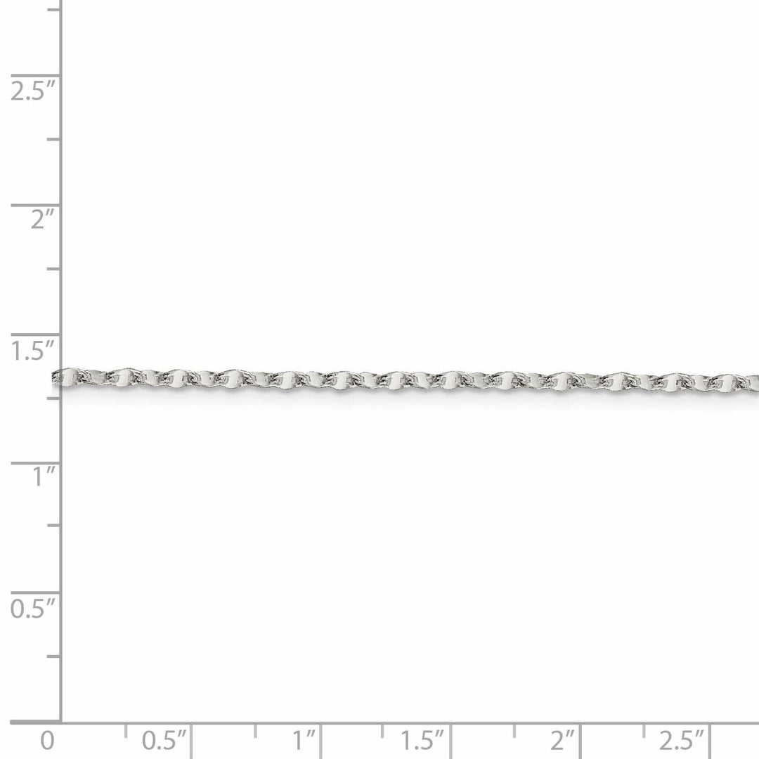 Silver Polished 2.25-mm Flat Anchor Link Chain