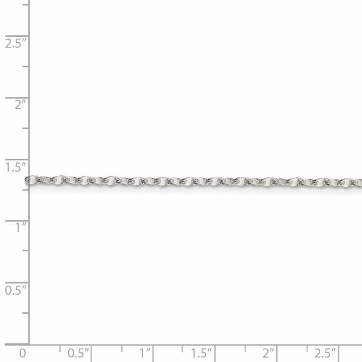 Silver Polished 2.25-mm Flat Anchor Link Chain