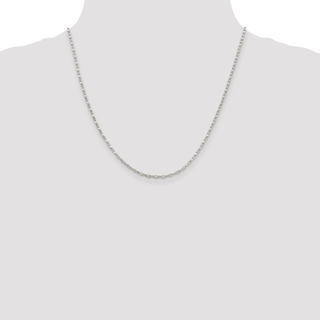 Silver Polished 2.25-mm Flat Anchor Link Chain