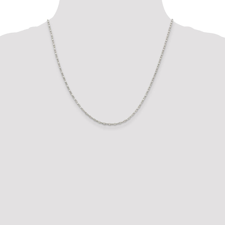 Silver Polished 2.25-mm Flat Anchor Link Chain