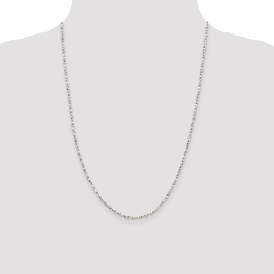 Silver Polished 2.25-mm Flat Anchor Link Chain