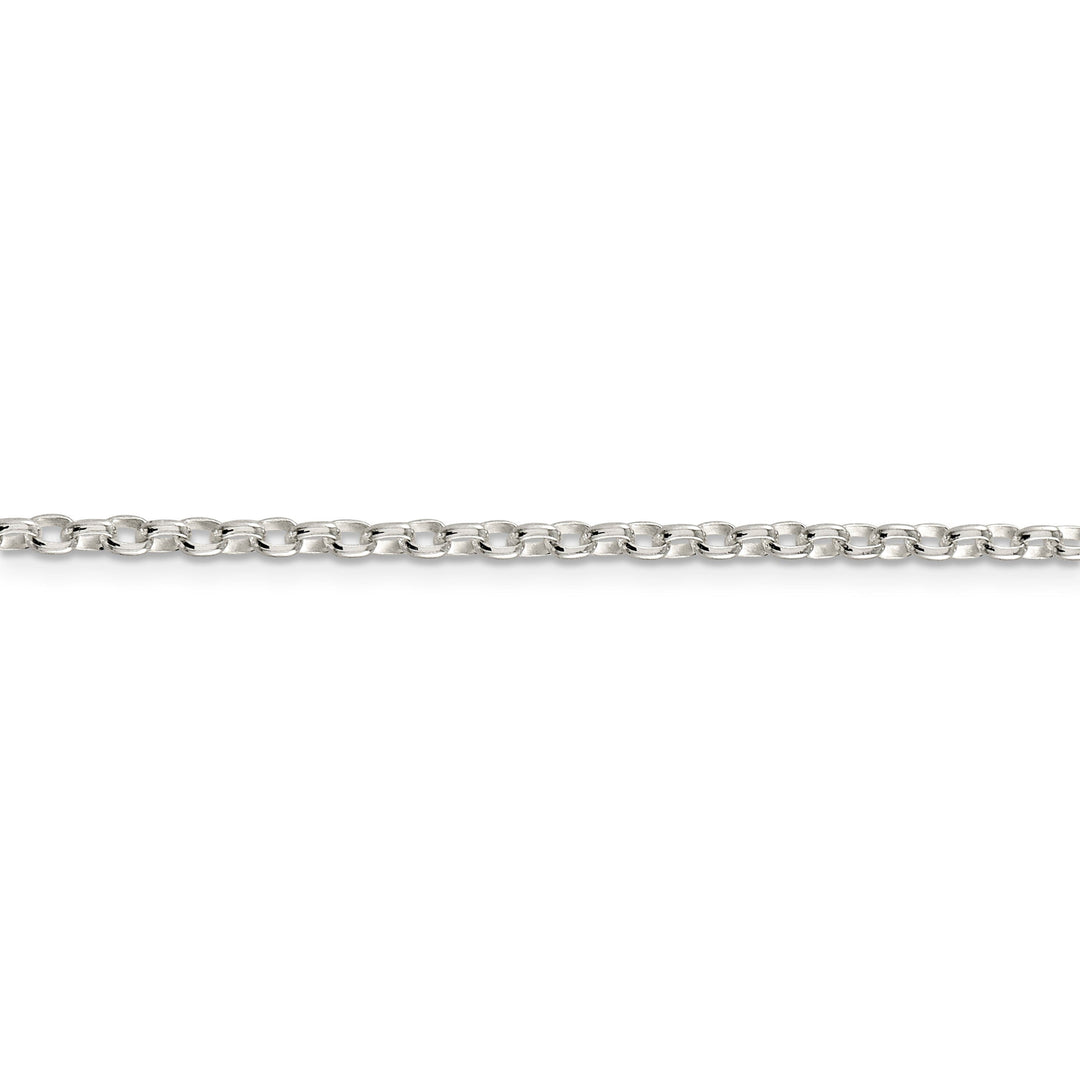Silver Polished 2.75-mm Oval Rolo Necklace