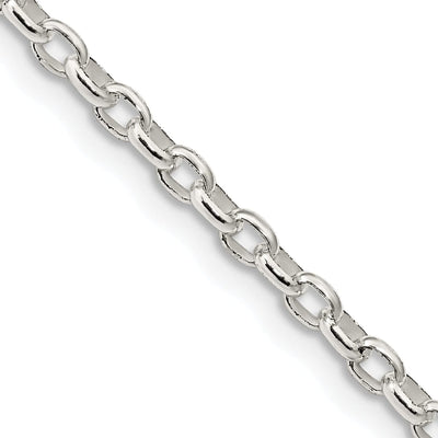 Silver Polished 2.75-mm Oval Rolo Necklace at $ 13.61 only from Jewelryshopping.com