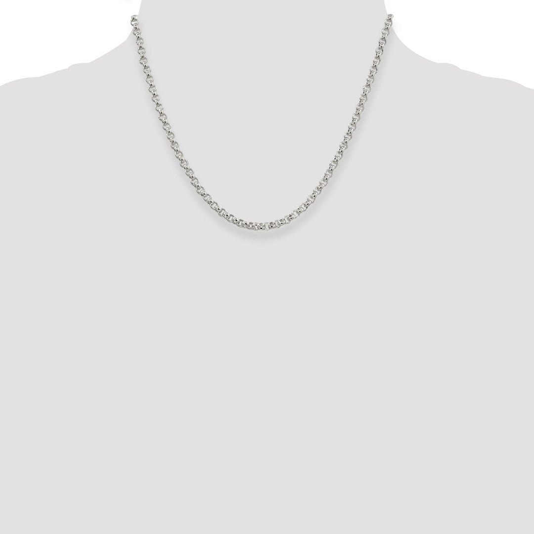 Silver Polished 3.00-mm Square Spiga Chain