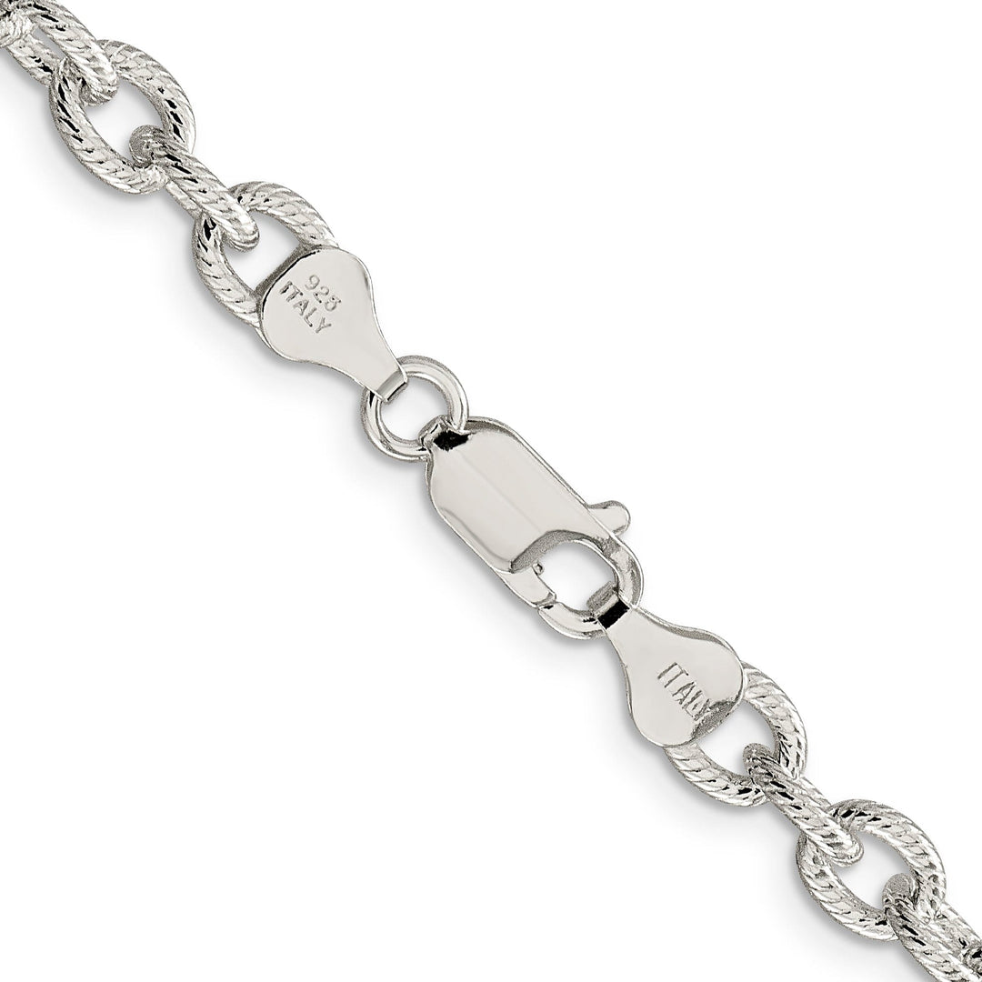 Silver Polished 6.25-mm Fancy Rolo Chain