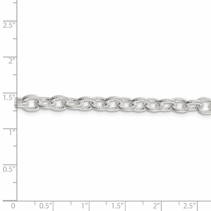 Silver Polished 6.25-mm Fancy Rolo Chain