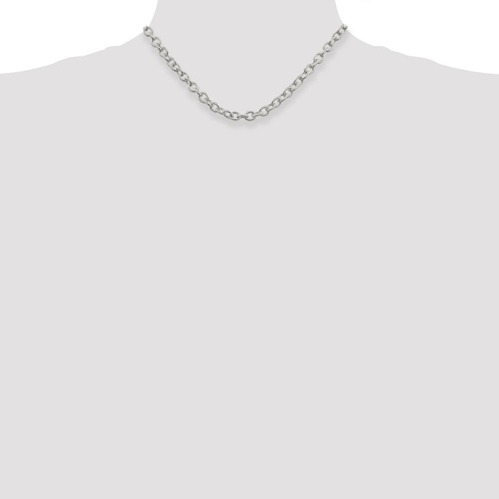 Silver Polished 6.25-mm Fancy Rolo Chain