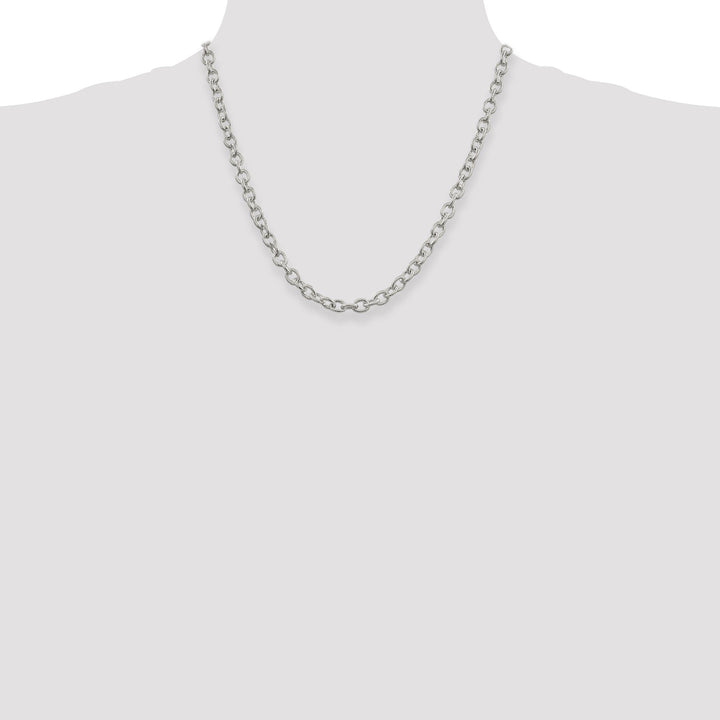 Silver Polished 6.25-mm Fancy Rolo Chain