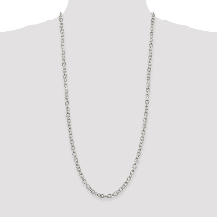 Silver Polished 6.25-mm Fancy Rolo Chain