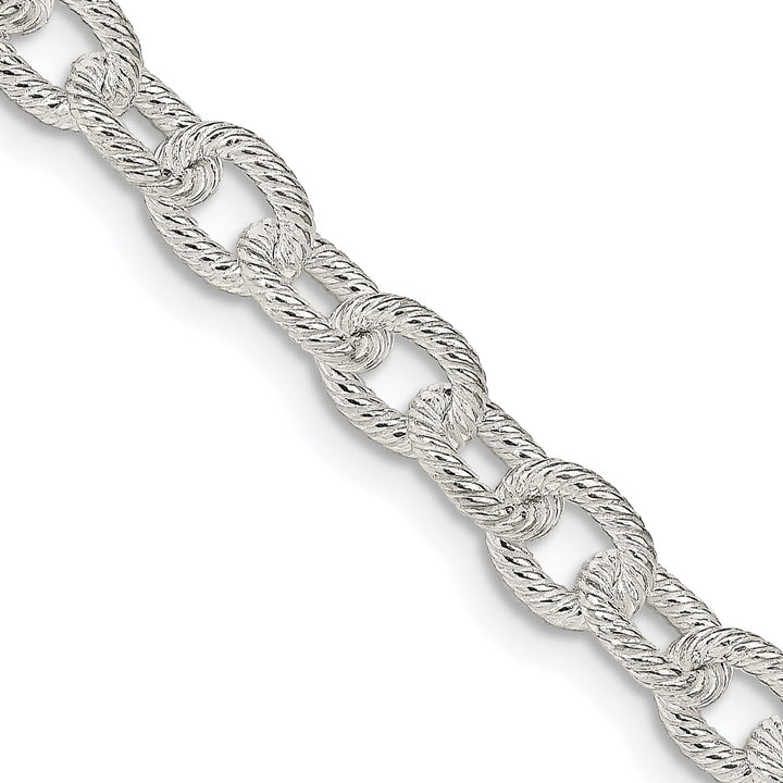 Silver Polished 6.25-mm Fancy Rolo Chain