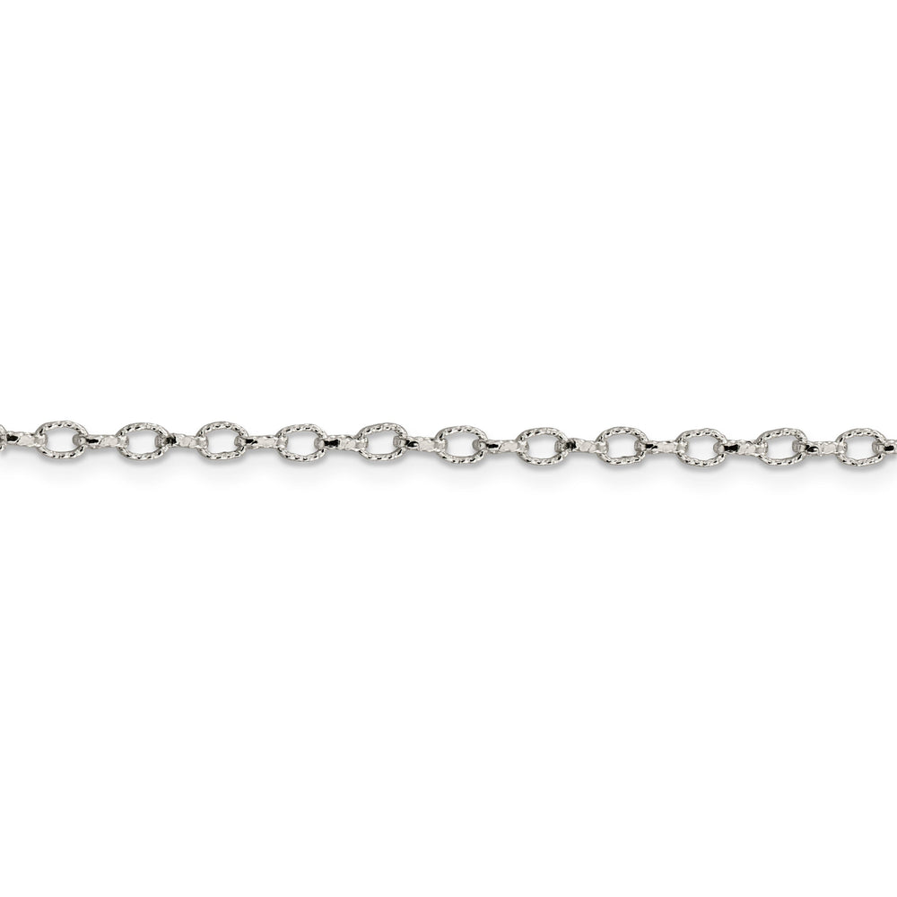 Silver Polished 3.00-mm Fancy Rolo Chain