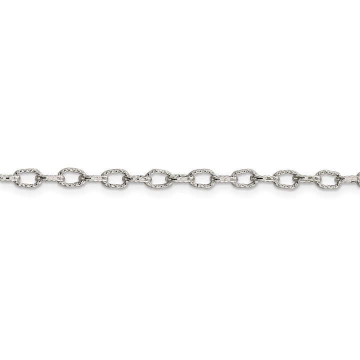 Silver Polished 3.50-mm Fancy Rolo Chain