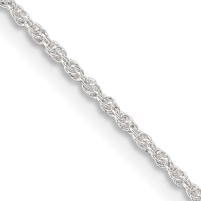 Silver Polished 1.30-mm Loose Rope Chain at $ 9.95 only from Jewelryshopping.com
