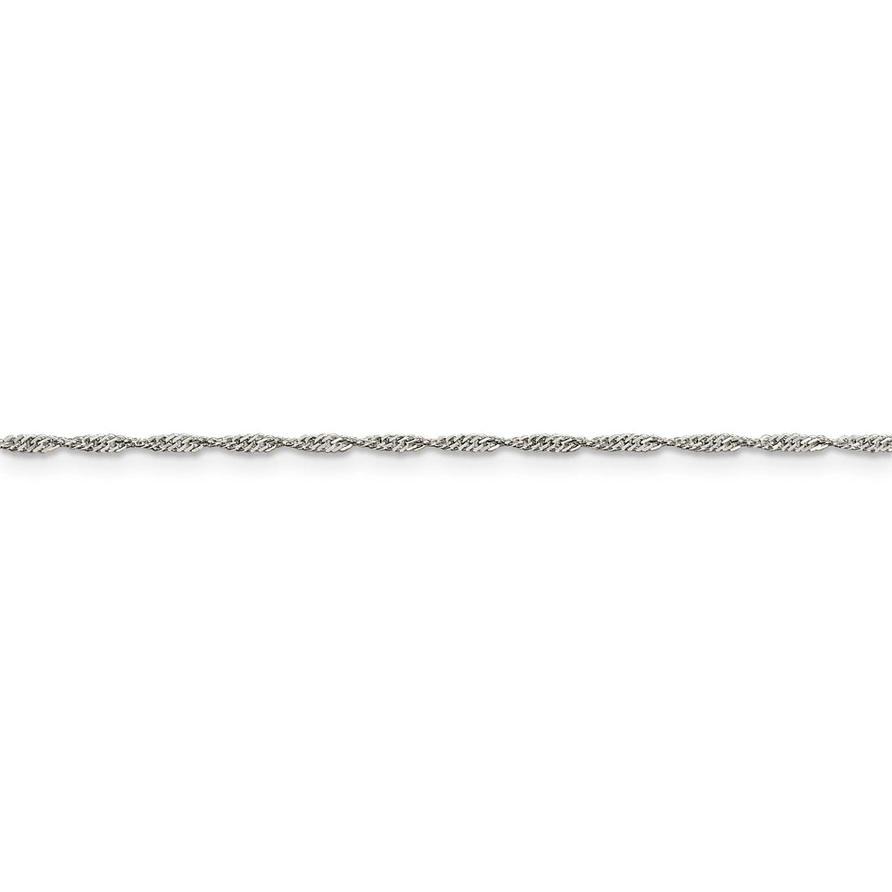 Silver Polished Twisted 1.40mm Singapore Chain