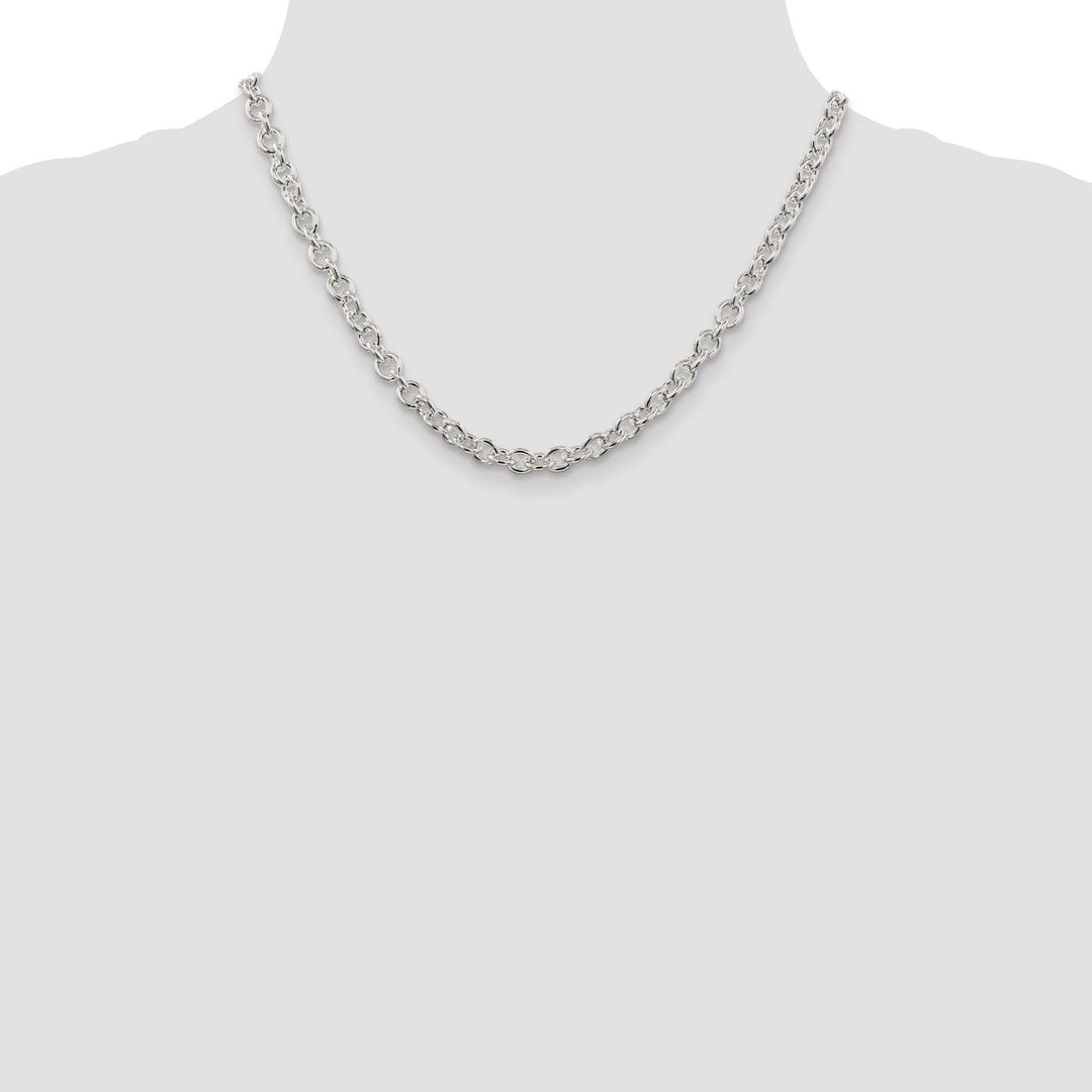 Sterling Silver Polished 6.10-mm Cable Chain
