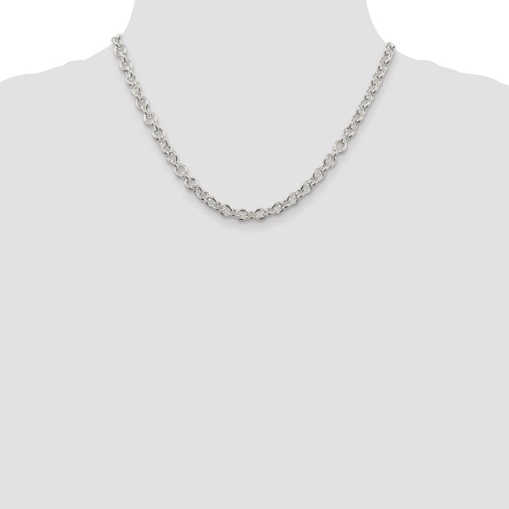 Sterling Silver Polished 6.10-mm Cable Chain