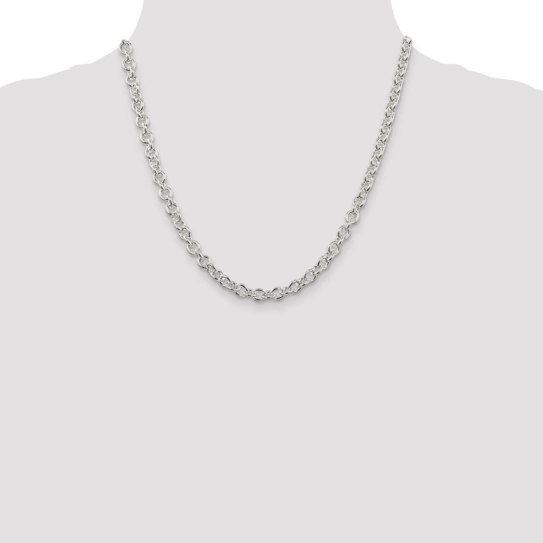 Sterling Silver Polished 6.10-mm Cable Chain