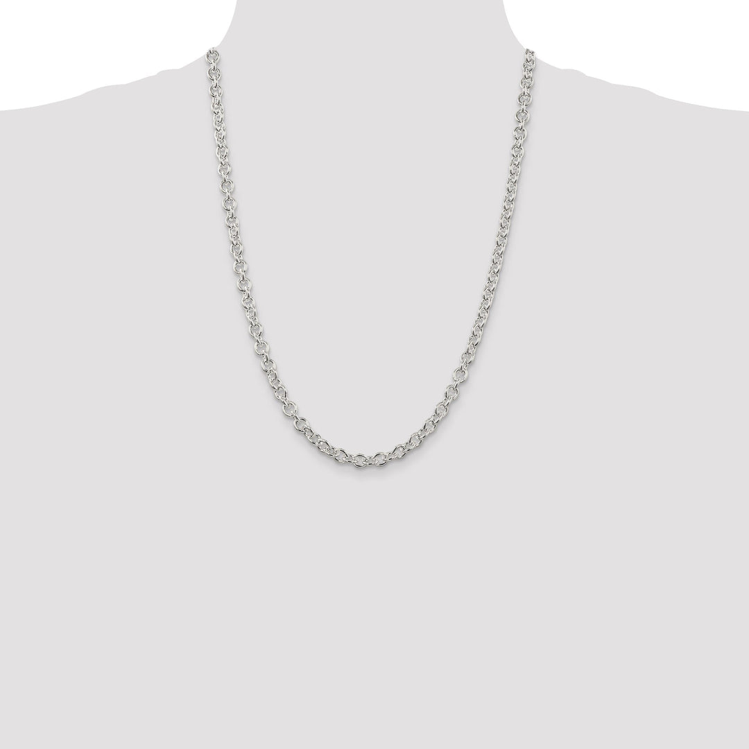 Sterling Silver Polished 6.10-mm Cable Chain