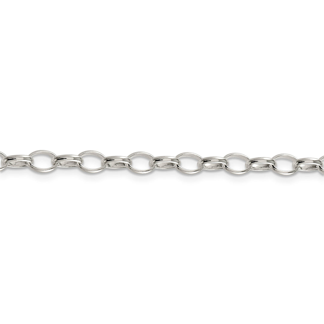 Silver Polished 5.00- mm Fancy Rolo Chain