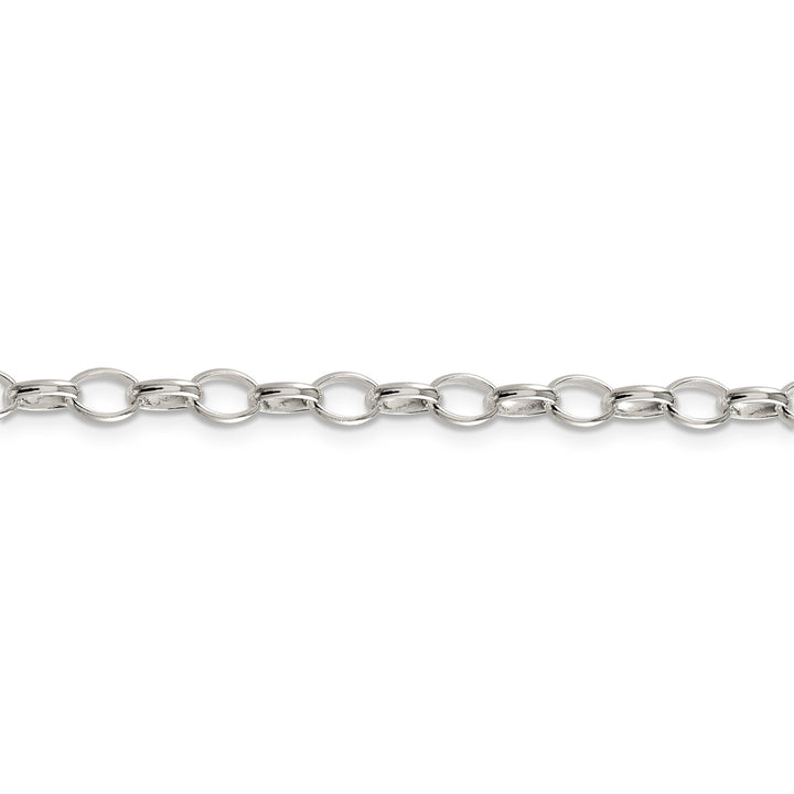 Silver Polished 5.00- mm Fancy Rolo Chain