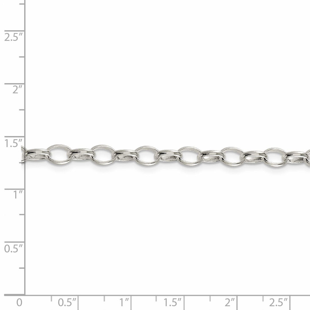 Silver Polished 5.00- mm Fancy Rolo Chain