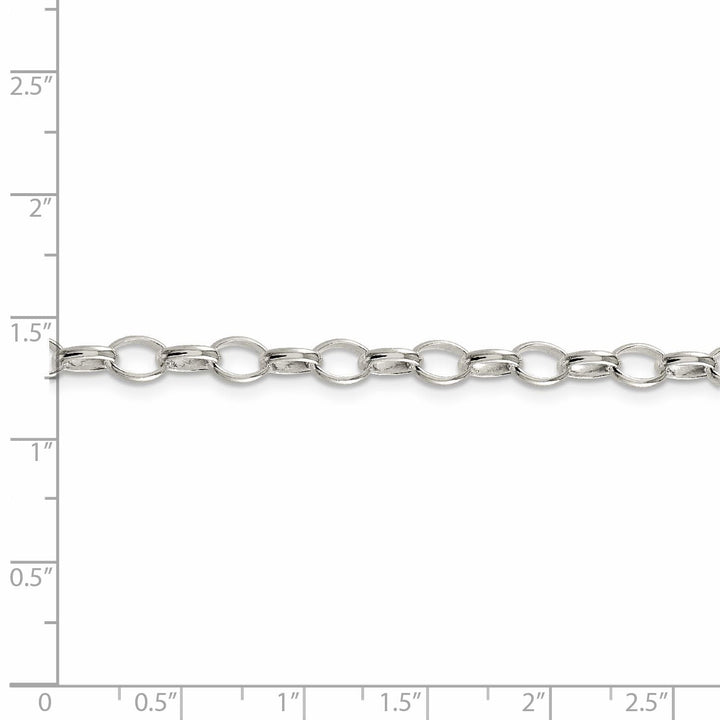 Silver Polished 5.00- mm Fancy Rolo Chain