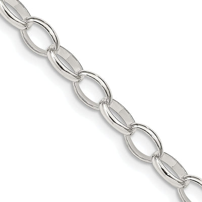 Silver Polished 5.00- mm Fancy Rolo Chain