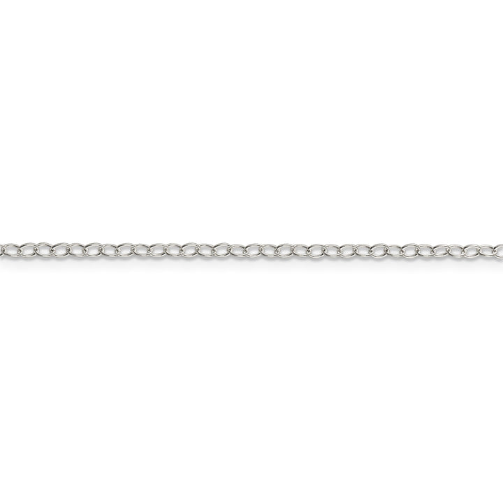 Silver Polished 2.25-mm Oval Cable Chain